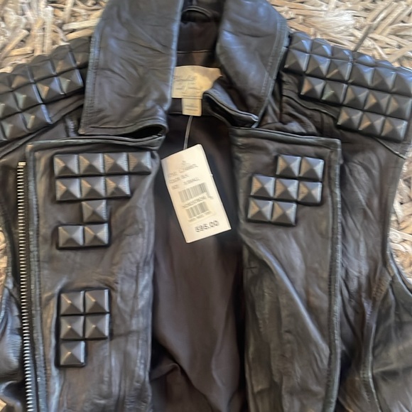 Never worn Elizabeth & James leather vest new with tags - Picture 2 of 7